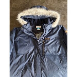 Columbia Suttle Mountain  Omni-Heat Women's Size 2X Blue Long Winter Parka Coat